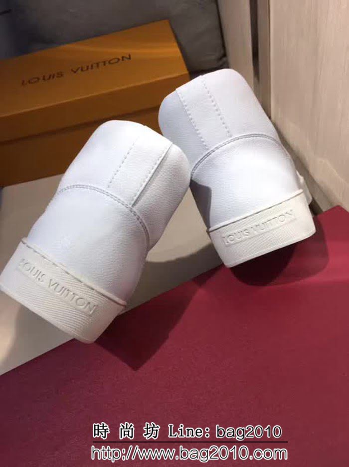 路易威登LV 頂級代購 2018專櫃同步男士高幫休閒板鞋 8FX1489
